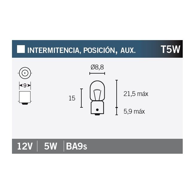 Lámpara OSRAM 3860 12V5W