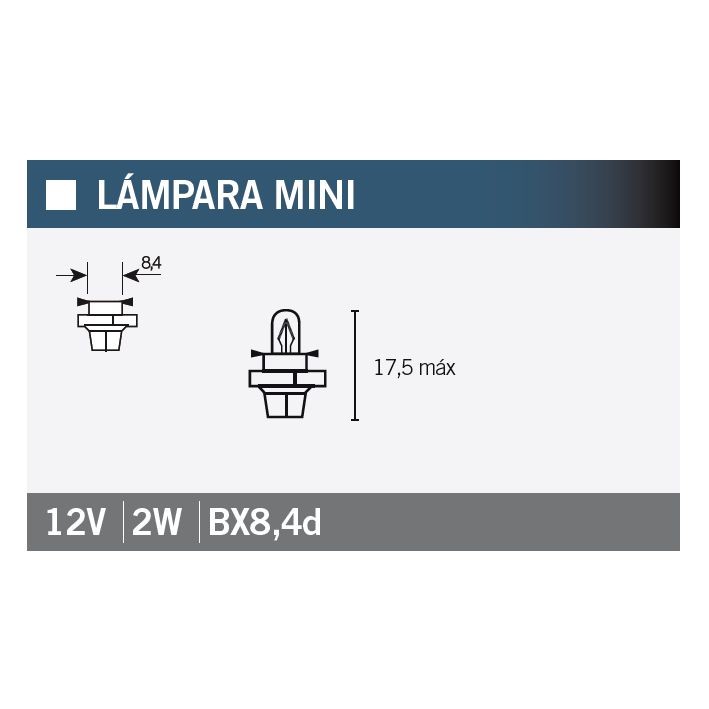 Lámpara OSRAM 2352MFX6 12V2W
