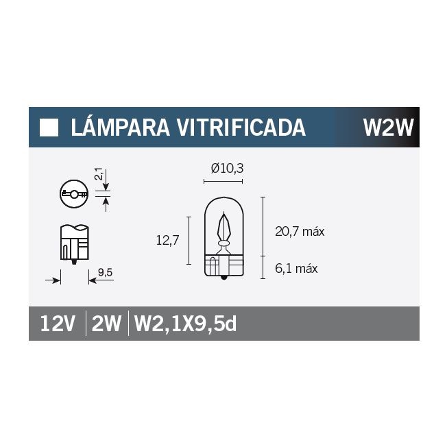 Lámpara OSRAM 2820 12V2W