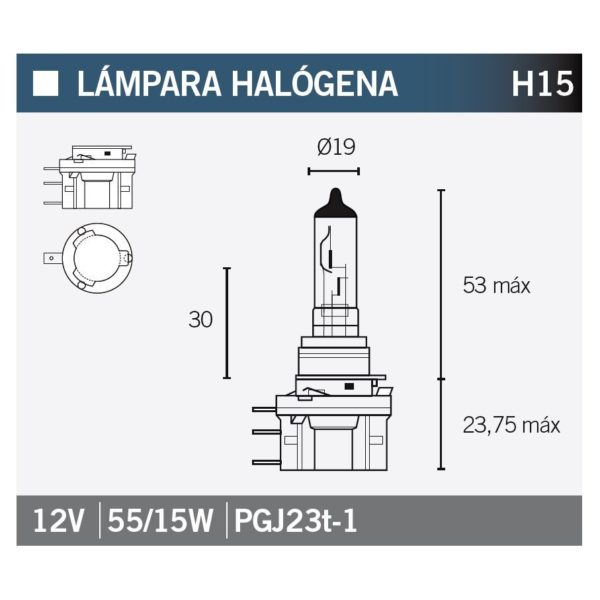 Lámpara OSRAM 64176 H15