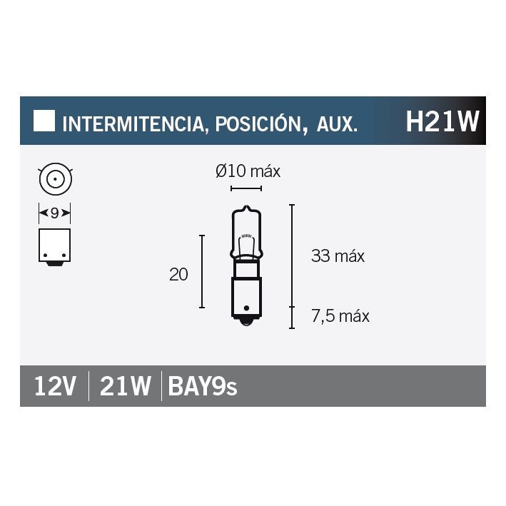 Lámpara OSRAM 64136 H21W