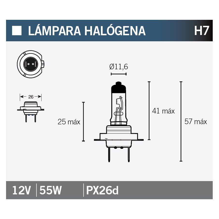 Lámpara OSRAM 64210-01-NRP H7
