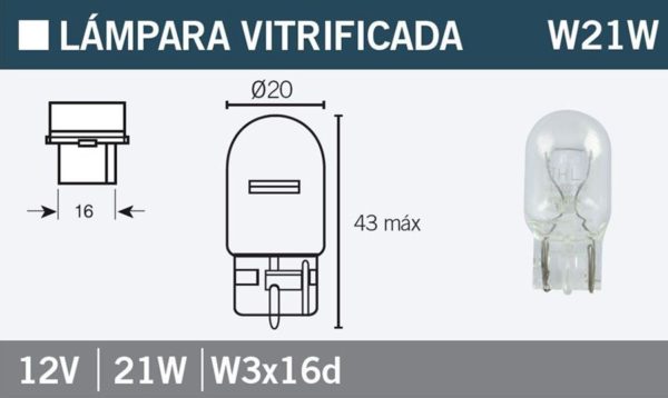 PARA TU MOTO UNIVERSAL - Lámpara OSRAM 7505 W21W -