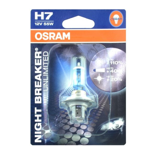 PARA TU MOTO UNIVERSAL - Lampara OSRAM H7 Night Breaker Unlimited -