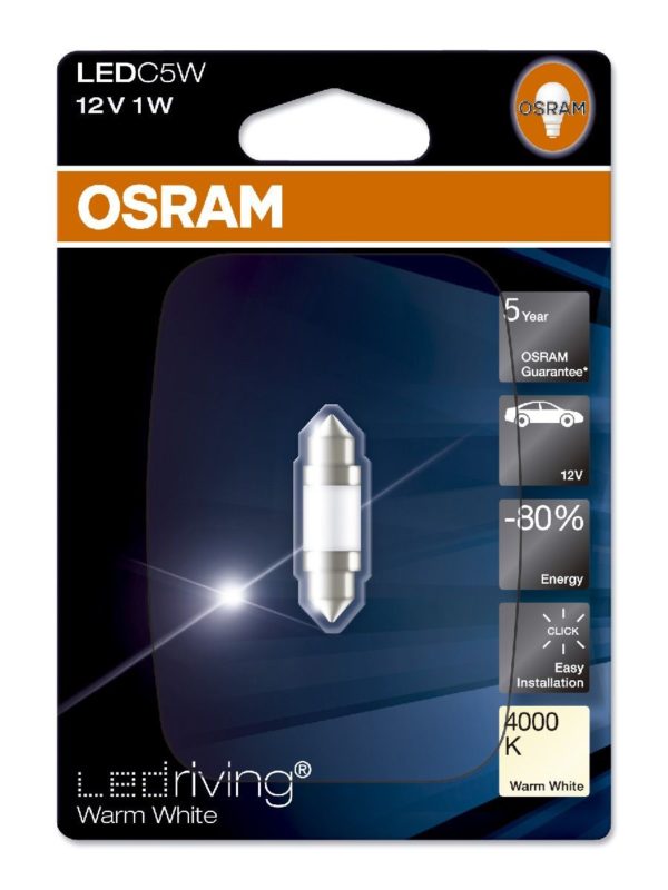 PARA TU MOTO UNIVERSAL - Lampara OSRAM LED Retofit 12Vcool Festoon 6000K -