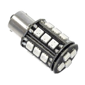 Lámpara LED BAU15s 22 leds 12V ámbar