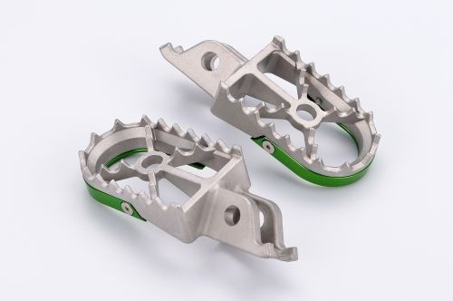 Estriberas Off Road gris/verde Kawasaki