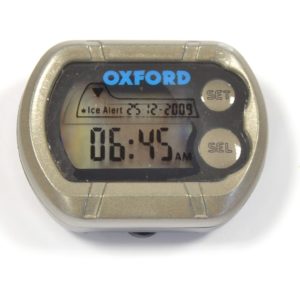 PARA TU MOTO UNIVERSAL - Micro reloj con indicador de temperatura y riesgo de hielo. Oxford OF219 -