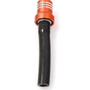 PARA TU MOTO UNIVERSAL - Válvula tapón depósito de gasolina aluminio naranja -