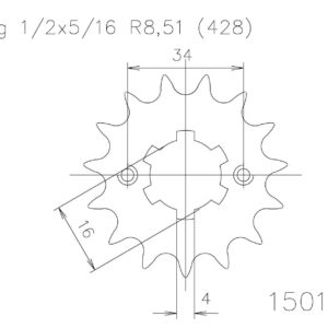 Piñon ESJOT Acero 50-15013 13 dientes