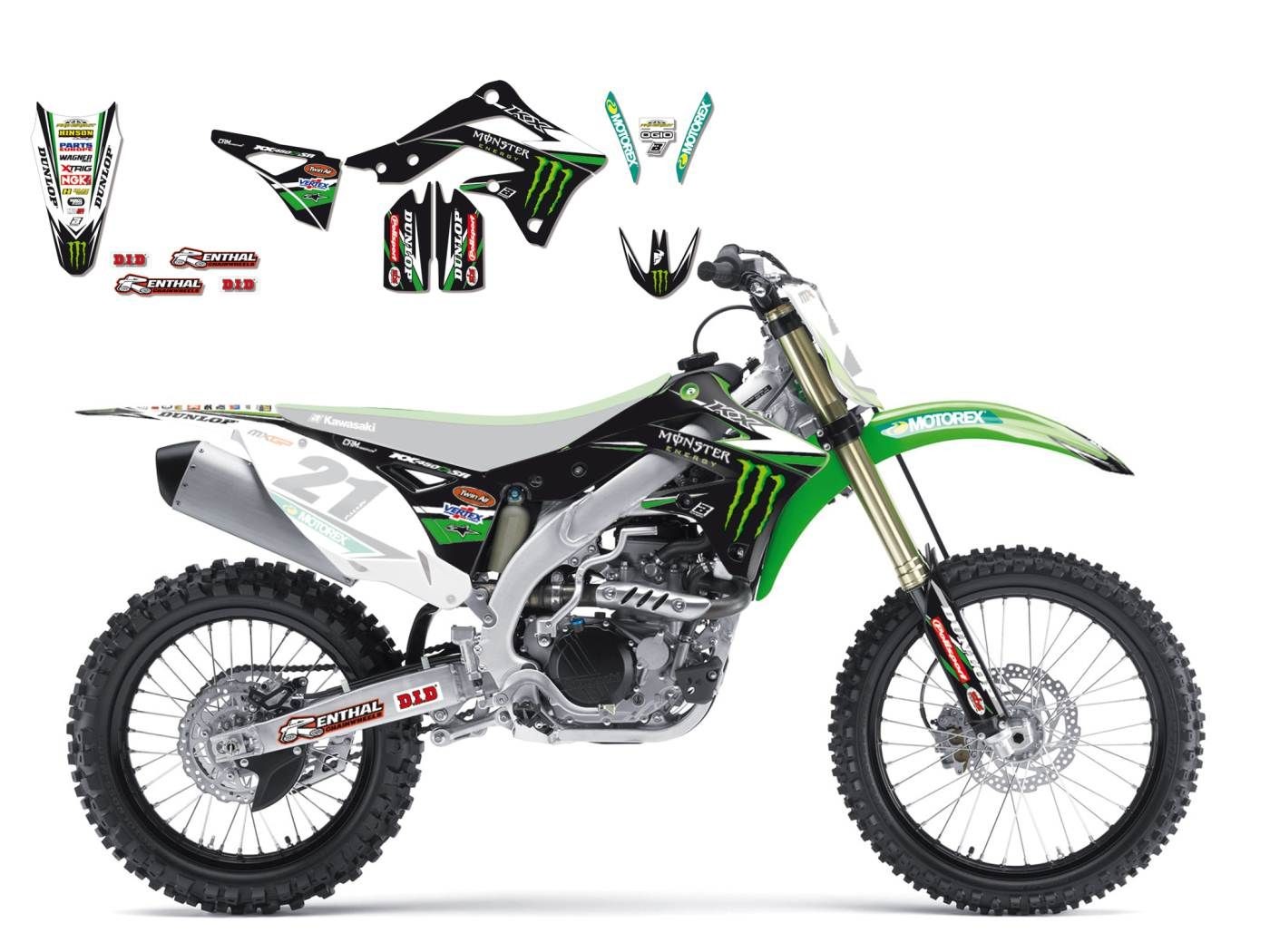 Kit Adhesivos Blackbird Réplica Monster Kawasaki 2420R4