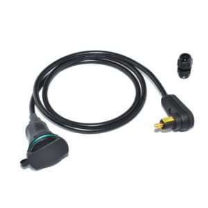 PARA TU MOTO UNIVERSAL - Conector universal clavija mini BMW a 90º tipo encendedor para mochila sobredepósito. Cable 1m.