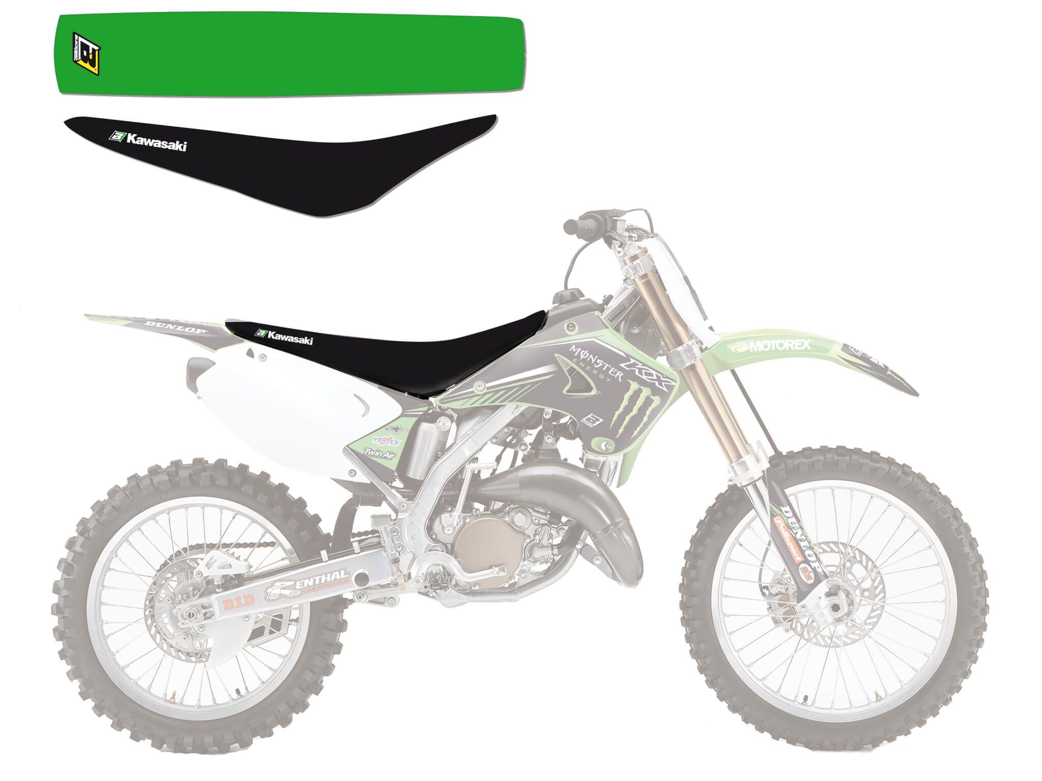 Funda de asiento Blackbird Réplica Team Monster Kawasaki 1414R6