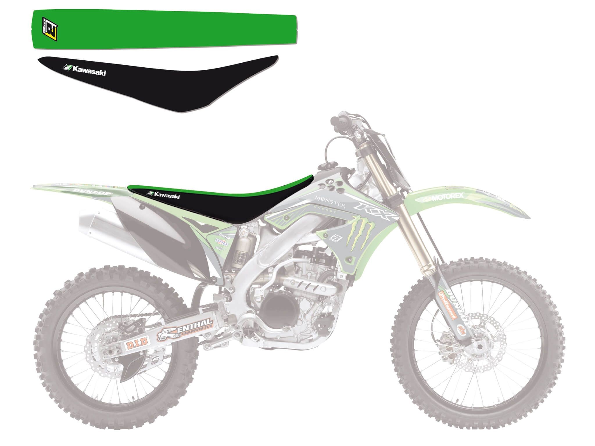 Funda de asiento Blackbird Réplica Team Monster Kawasaki 1429R6