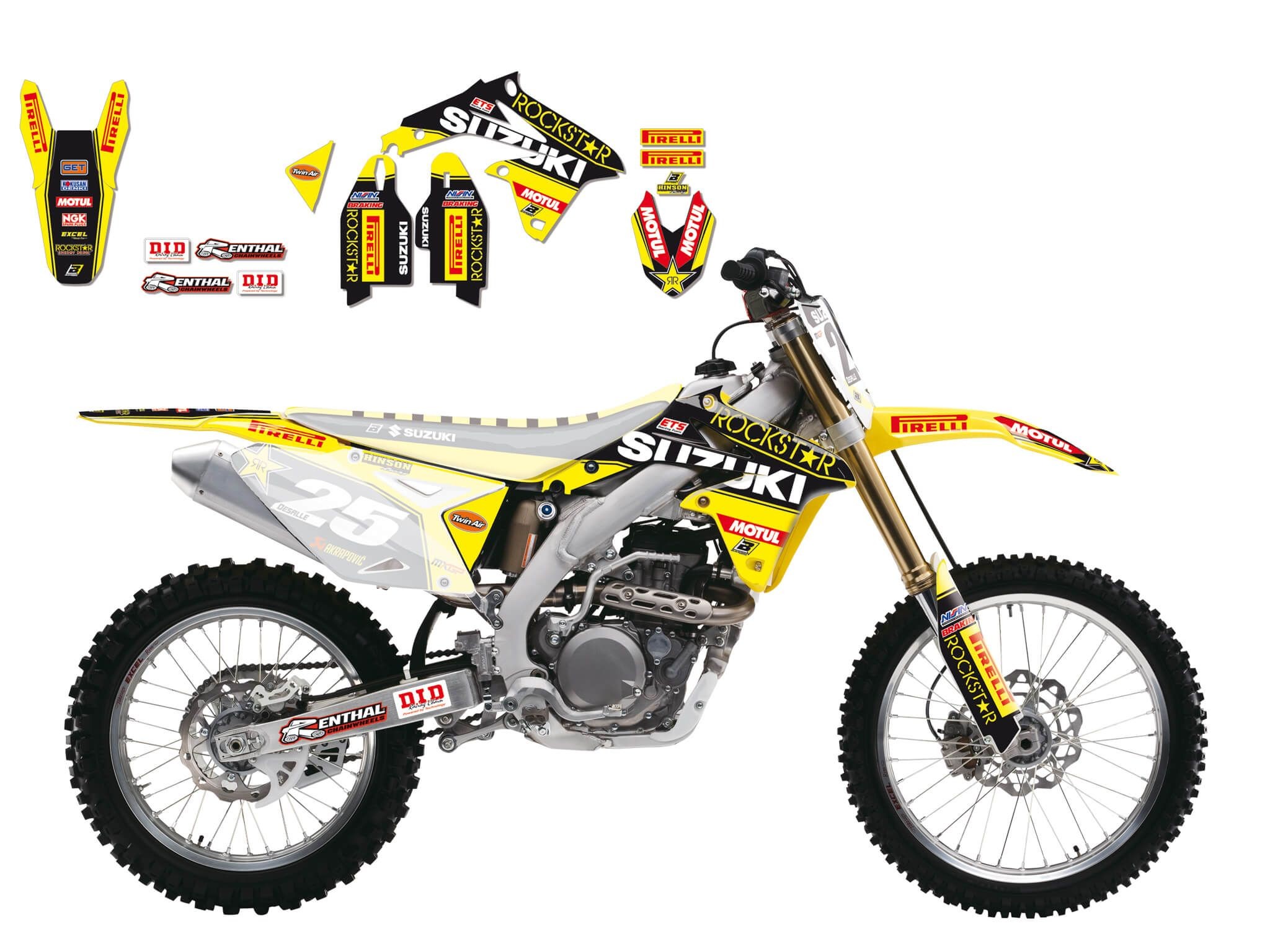 Kit Adhesivos Blackbird Réplica Rockstar Suzuki 2316R4