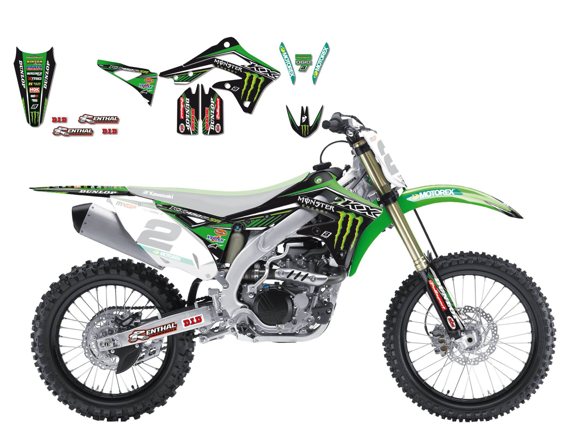 Kit Adhesivos Blackbird Réplica Monster Kawasaki 2421R6
