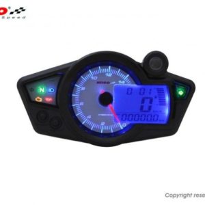 PARA TU MOTO UNIVERSAL - Marcador universal KOSO RX1N GP Style (blanco / azul) BA011220 -