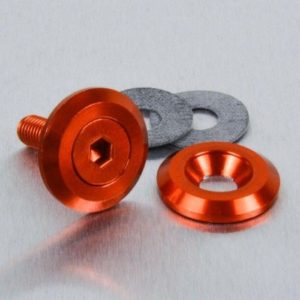 PARA TU MOTO UNIVERSAL - Arandela de Aluminio avellanada M6 naranja LWAC6-19O -