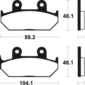 YAMAHA - Pastillas de freno sinterizadas Brembo 07YA25SA -