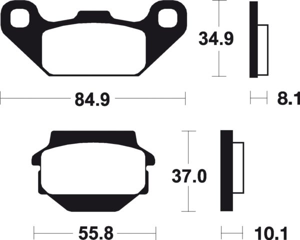 KAWASAKI - Pastillas de freno orgánicas Brembo 07SU1121 -