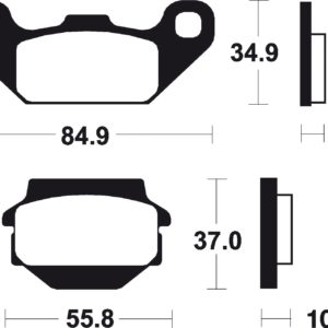 KAWASAKI - Pastillas de freno sinterizadas de competición Brembo 07SU11SX -