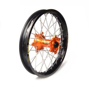 PARA TU MOTO UNIVERSAL - Rueda completa Haan Wheels aro negro 18-2,15 buje naranja 1 36412/3/10 -