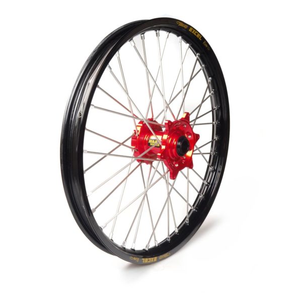 Rueda completa Haan Wheels aro negro 21-1,60 buje rojo 1 75019/3/6