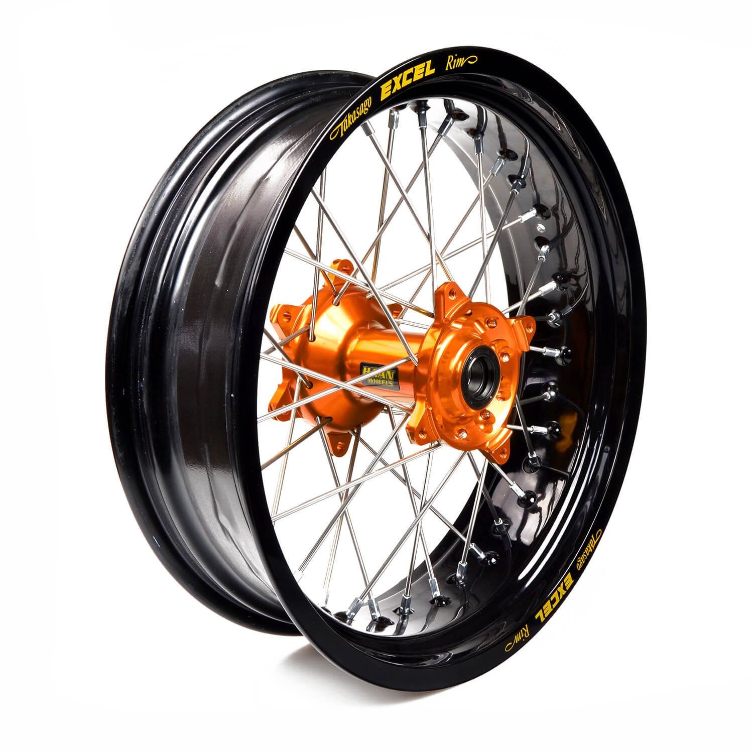 Rueda completa Haan Wheels aro negro 17-5,50 buje naranja 1 36510/3/10