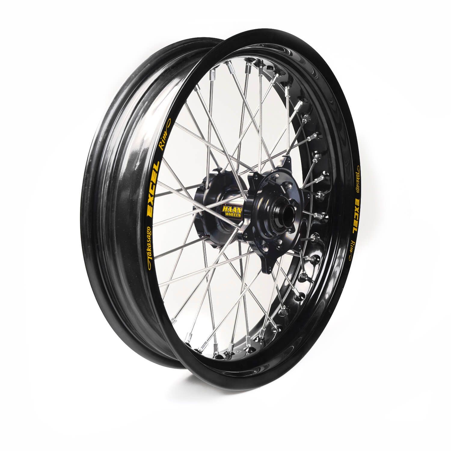 Rueda completa Haan Wheels aro negro 17-3,50 buje negro 1 75006/3/3
