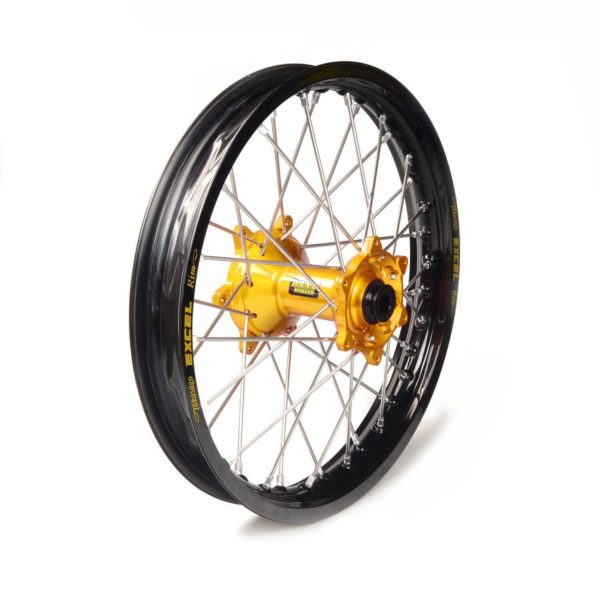 Rueda completa Haan Wheels aro negro 16-1,85 buje oro 1 14103/3/2