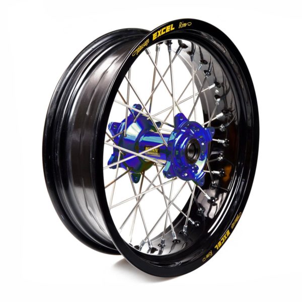 KAWASAKI - Rueda completa Haan Wheels aro negro 17-4,25 buje azul 1 26007/3/5 -