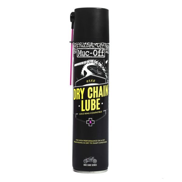 LIMPIEZA - Grasa de cadena (para seco) con PTFE (teflon) Muc-Off Motorcycle Dry Chain Lube Spray 400ml -