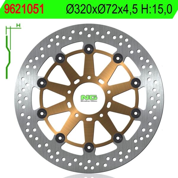 Disco de freno NG 1051 Ø320 x Ø72 x 4.5