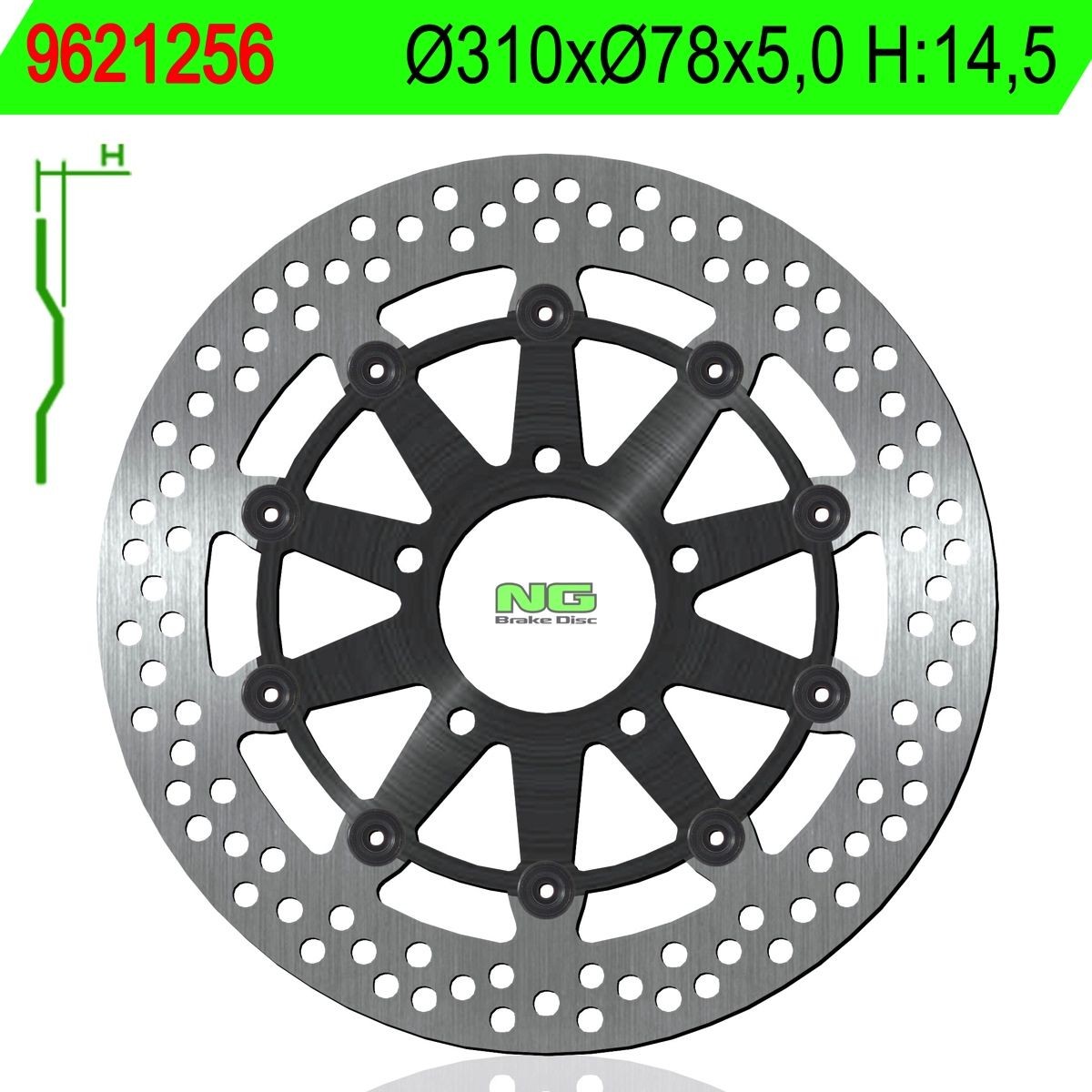 Disco de freno NG 1256 Ø310 x Ø78 x 5