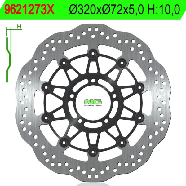Disco de freno NG ondulado1273X Ø320 x Ø72 x 5