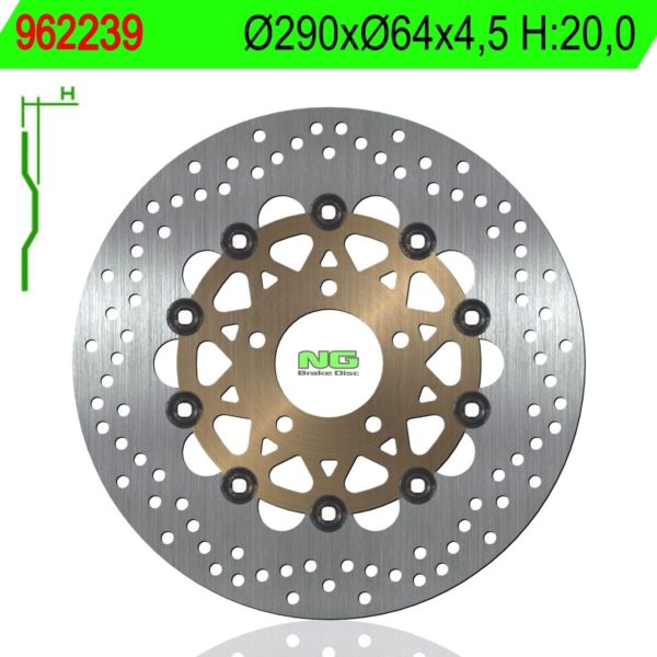 Disco de freno NG 239 Ø290 x Ø64 x 4.5