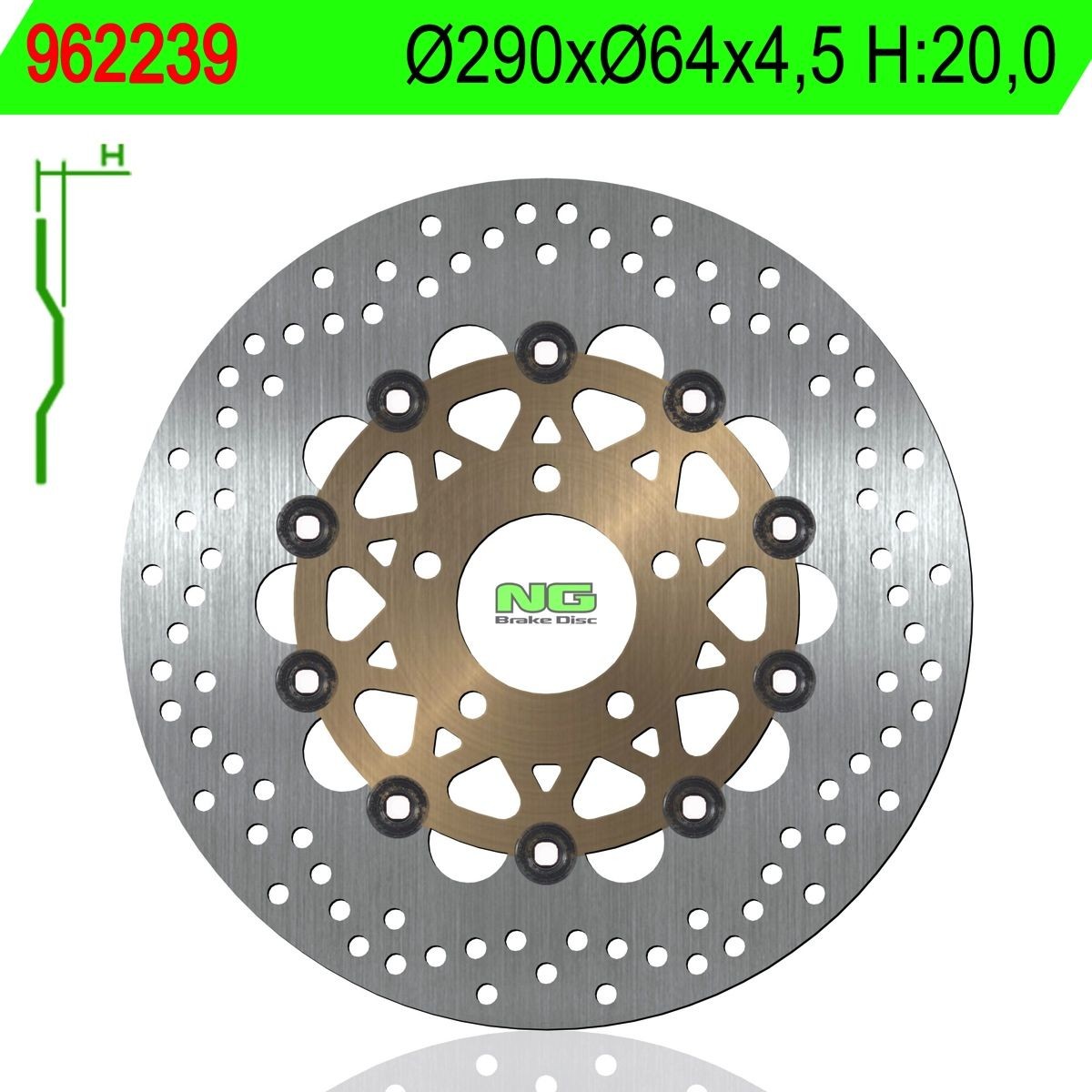 Disco de freno NG 239 Ø290 x Ø64 x 4.5