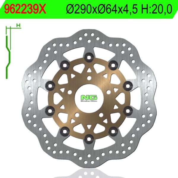 Disco de freno NG 239 Ø290 x Ø64 x 4,5