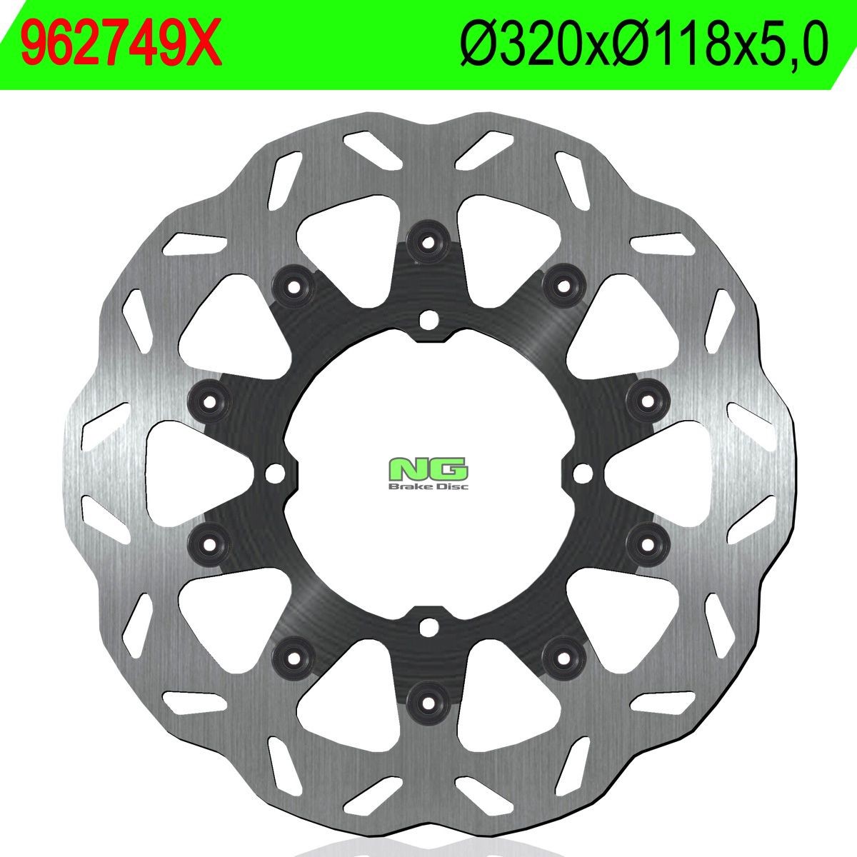 Disco de freno NG ondulado749X Ø320 x Ø118 x 5