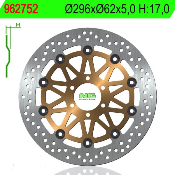 Disco de freno NG 752 Ø296 x Ø62 x 5