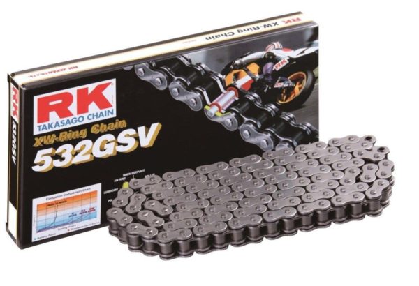 Cadena RK 532GSV con 86 eslabones negro