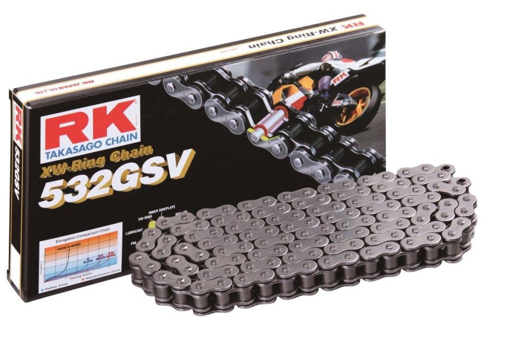 Cadena RK 532GSV con 86 eslabones negro