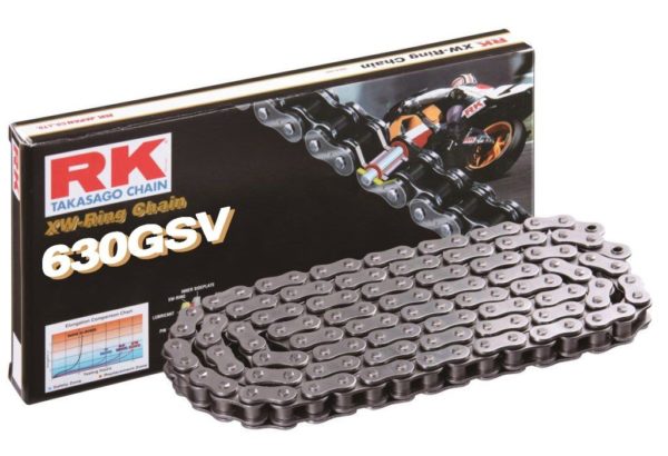 PARA TU MOTO UNIVERSAL - Cadena RK 630GSV con 134 eslabones negro -