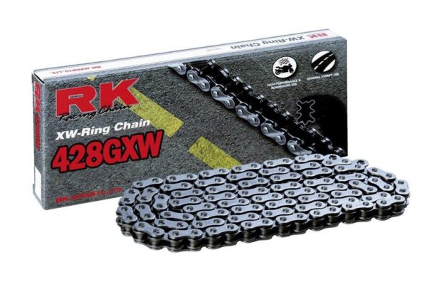 PARA TU MOTO UNIVERSAL - Cadena RK 428GXW con 30 eslabones negro -