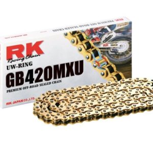 PARA TU MOTO UNIVERSAL - Cadena RK GB420MXU con 30 eslabones oro -