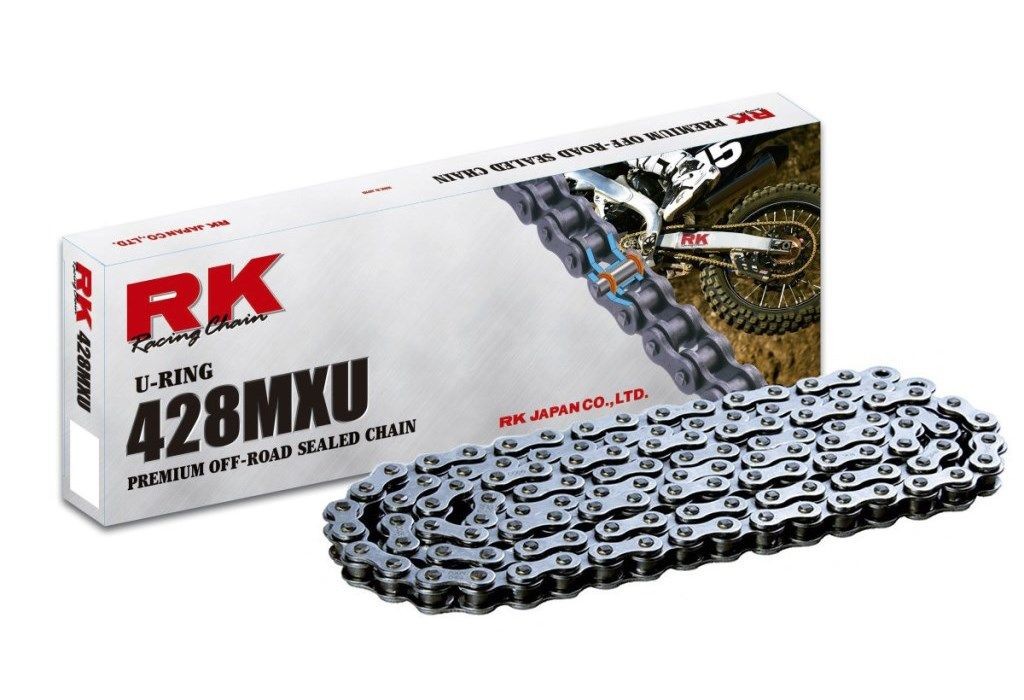 Cadena RK 428MXU con 30 eslabones negro