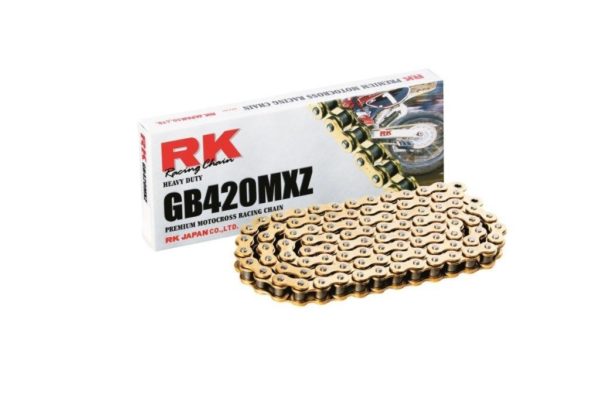 PARA TU MOTO UNIVERSAL - Cadena RK GB420MXZ con 60 eslabones oro -