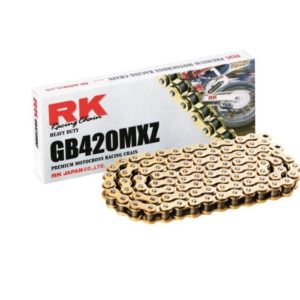 PARA TU MOTO UNIVERSAL - Cadena RK GB420MXZ con 64 eslabones oro -