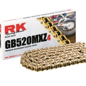 PARA TU MOTO UNIVERSAL - Cadena RK GB520MXZ4 con 30 eslabones oro -