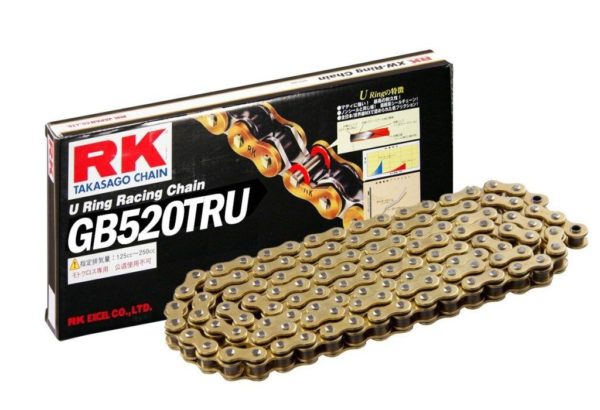 Cadena RK GB520TRU con 136 eslabones oro